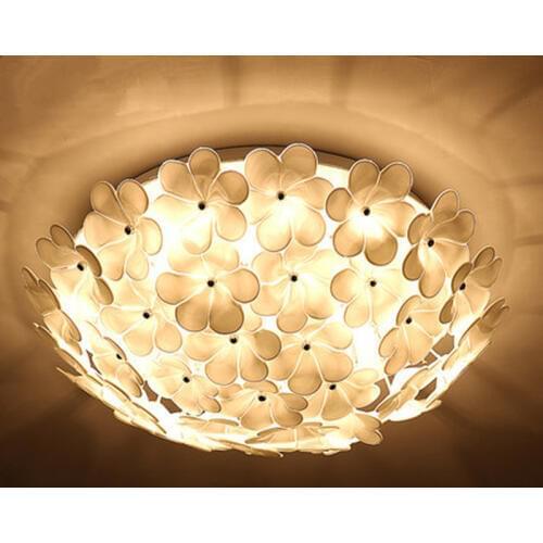 Modern LED flower ceiling lights bedroom lamp wedding room garden room living room remote control LED round lamp ZA
