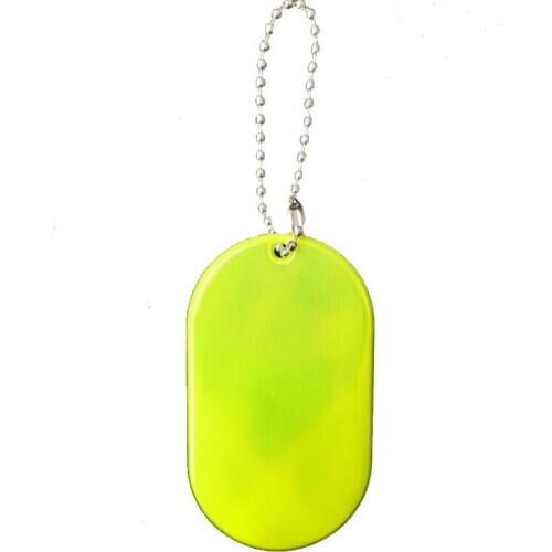 Custom Traffic safety Reflective pendant Key Ring Keychain for outdoor sports at night safety alert