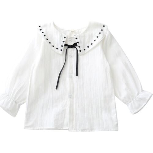 Spring Shirt Baby Girls Candy Color Cotton Blouse Infant Dot Pattern Bowknot Lace-up Lapel Soft Cute Comfortable Full Sleeve