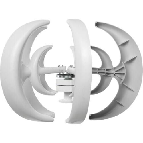 Vertical Axis 450W 12V 24V 48V 5 Blades Wind Turbine Generator Power with Waterproof DC Charger Controller