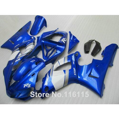 Top quality fairings set for YAMAHA YZF R1 2000 2001 white blue black ABS fairing kit R1 00 01 Injection molding 3133