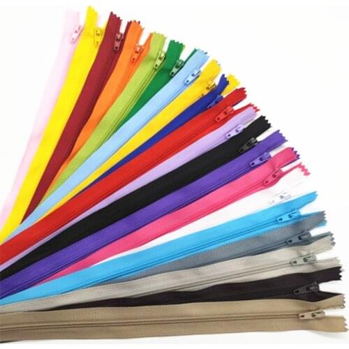 100 Pieces Of 3# (3-10 Inches) 7.5-25CM Closed Nylon Coil Zipper Tailor Sewing Process 20 Colors Are Available