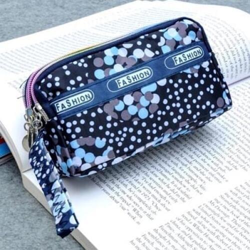 Women Wallets 3 Zippers Lady Purses Cards Holder Short Coin Purse Wtistlet Handbags Money Bag New Woman Wallet Notecase Poucht