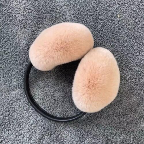 Rex Rabbit Fur Earmuff Womens Autumn and Winter Warm Earmuffs Earmuff Real Fur Ear Cover Ear Warmer Ear Muffs Winter