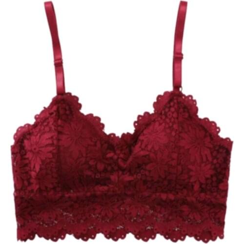 New Fashion Ladies Big Size Full Cup Lace Push Up Bra Black Bralette Deep V Womens Bras Underwear Lace Large Size Hot Selling