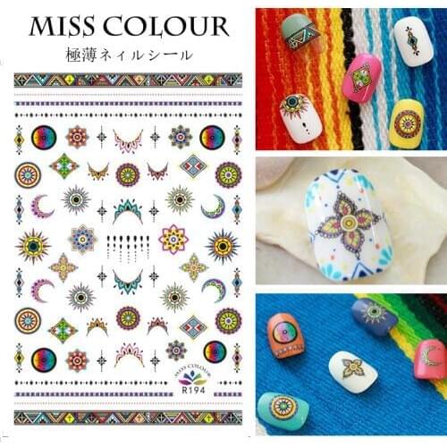 1 Sheets Nails Sunflower Decal Fashion Nail Sticker Specimen Daisy flower Rose Wraps Slider for Nail Art Decoration Manicure
