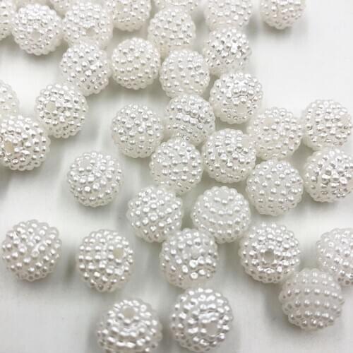 100PCS 10MM white ABS Loose Beads DIY Jewelry Accessories