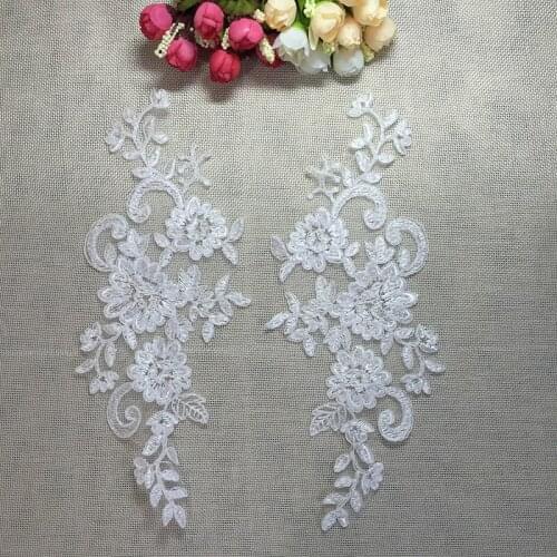 100 Pieces Floral Embroidery Lace Applique Sewing Patches Flower Lace Trims DIY Craft Patch Motif Sewing Accessories Wholesale