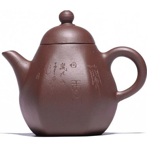 160ML Yixing Teapot Zisha Six Side Handmade Kung Fu Kettle Master Zhou Ting Creative Teaware Suit Black Tea Puer