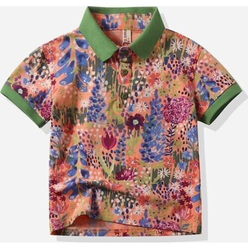 2020 Summer Children Polo Shirt Cotton Boys Polo Shirt Print Kids Shirts Children Clothes Sport Handsome Baby Boy Clothes