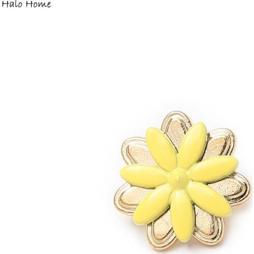 5pcs 23mm Flower Coat Sweater Jacket Clothing Sewing Metal Buttons Garment Accessories DIY Material Supplies