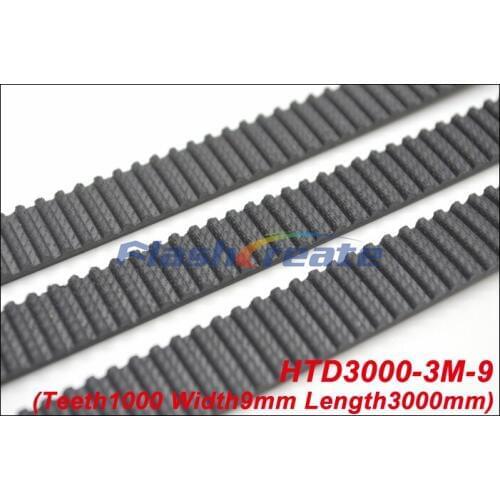 5pcs HTD3M belt 3000 3M 9 Length=3000mm Width=9mm Teeth=1000 3M timing belt rubber closed-loop belt 3000-3M Free shipping