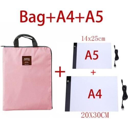 A4/A5-Size Three Level Dimmable Led Light Pad Eye-Protection Easier for Diamond Painting Embroidery Storage Bag Led Pad Kits