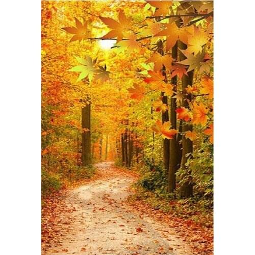 5D DIY Diamond painting maple golden autumn Diamond Embroidery Full Cross Stitch Rhinestone Mosaic Home Decor Handmade Gift