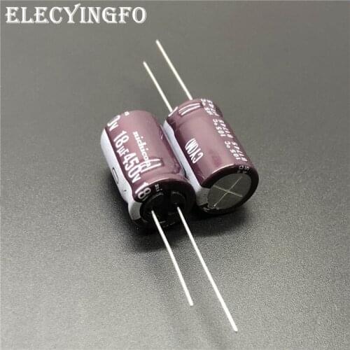 5pcs/50pcs 18uF 450V NICHICON CY Series 12.5x20mm High Ripple Current Long Life 450V18uF Aluminum Electrolytic capacitor