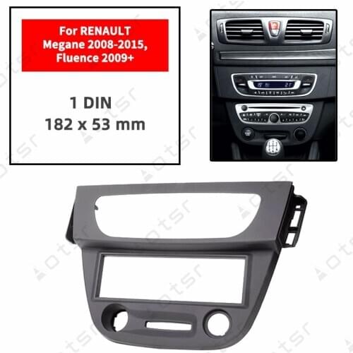 Car Radio Fascia Stereo Panel Plate For RENAULT Megane 2008 2009 2010 2011 2012 2013 2014 2015 Fluence 2009+ Frame Dash Kit