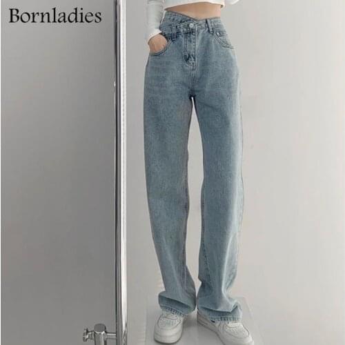 Широкие джинсы Bornladies China At AliExpress