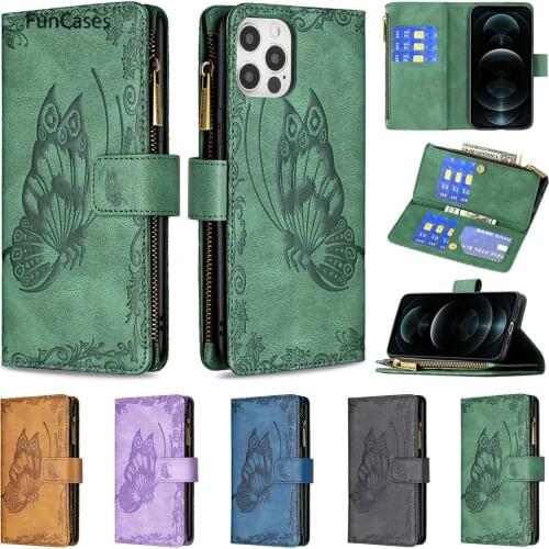 Zipper Fitted Cases For capinha Apple iPhone SE 2020 Etui sFor Apple iPhone cover 7 8 12 Pro Plus Mini Max Wallet Flip Phone