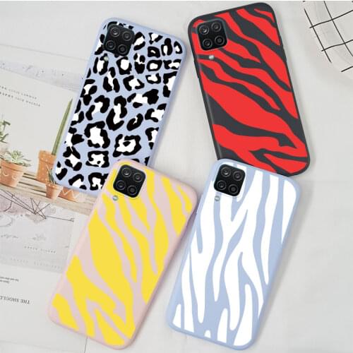 Zebra Leopard Print Case For Samsung Galaxy A32 A52 A72 Case 4G 5G A12 M12 M11 A11 A21S Cover TPU Silicone A32 2021 A 32 Soft