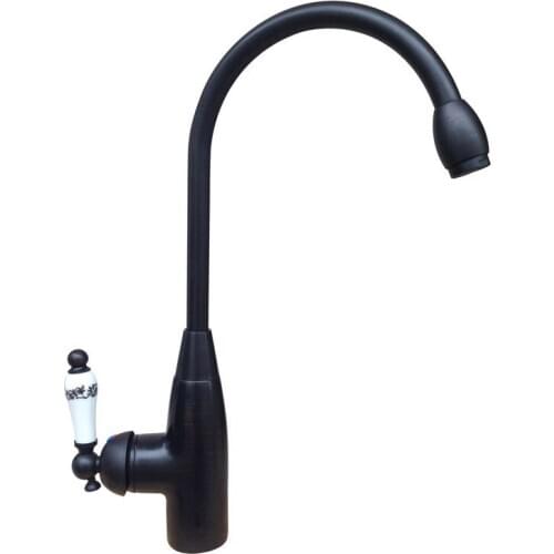 Black Oil Rubbed Brass Bathroom Kitchen Basin Sink Faucet Mixer Tap Swivel Spout Single Lever One Hole Deck Mounted msf109