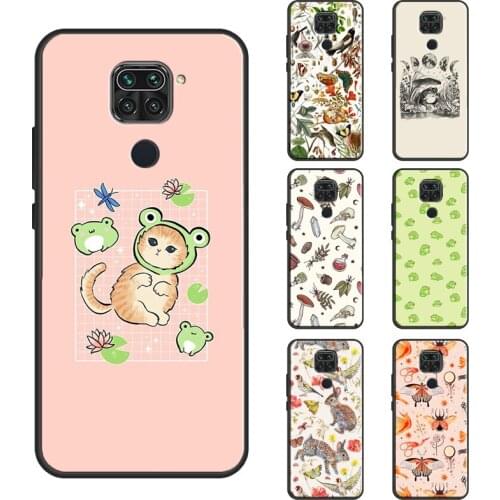 Cottagecore Frog Mushroom Moon Witchy Case For Xiaomi Redmi Note 9 Pro 7 8 Pro 8T 9S Note 10 Pro Coque For Redmi 9A 9C 9T 7A 8A