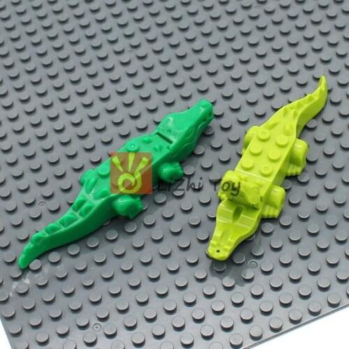 MOC Brick Parts Alligator Crocodile with 8 Teeth 6026c01 Animal Classic Piece Building Block Toy Compatible Accessory