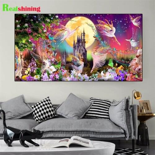 Fantasy Butterfly Moon Fairy Country 3d Crystal 5d Diy Diamond Painting Embroidery Full Square Round Diamond Mosaic Decor N2359
