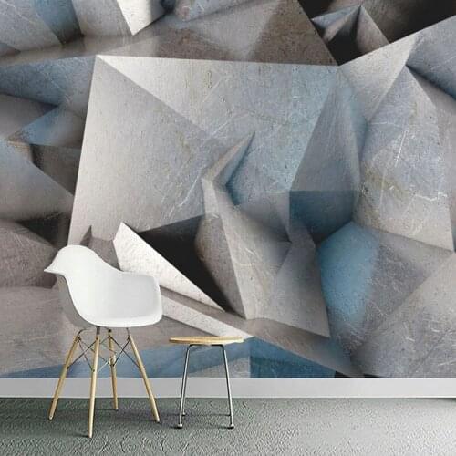 Custom Photo Modern Abstract 3D Stereoscopic Marble Geometric Wall Painting Living Room Sofa TV Background Wall Mural Wallpaper