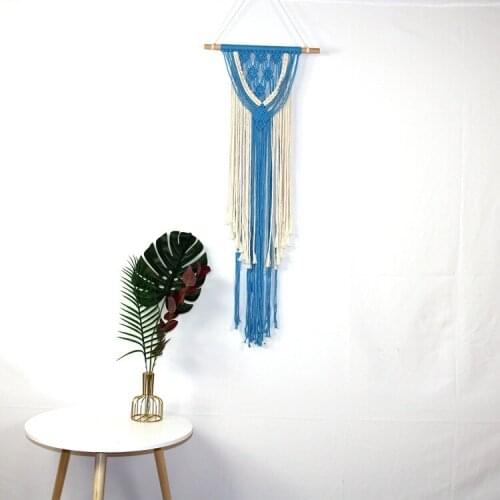 Cotton Rope Woven Tapestry Bohemian Style European and American Living Room Mural Wall Decoration Retro Tassel Ornaments