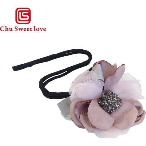 Wild Women Hair Ring Pearl Flower Magic Bun Maker Girl Hair Feeder DIY Hairstyle Headband Hair Making Tools Hair Accessories