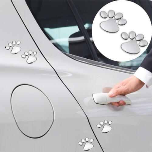 1Pair car stickers Pet Animal Paw Footprints Car Truck Decor for Renault Koleos Clio Scenic Megane Duster Sandero Captur Twingo