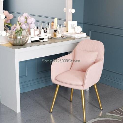 Nordic light luxury chair backrest bedroom home net red shop makeup stool dressing table modern minimalist ins style