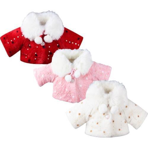 Newboan Baby Kids Girl Faux Fur Warm Coat Toddler Girls Bling Plush Winter Outwear Warming Kid Cute Thicken Coats Clothing