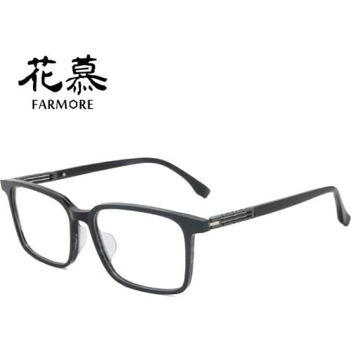 Glasses Frame Mens High Density Plate Full Frame Glasses with Myopia Glasses Option Glasses Mens Glasses Frame