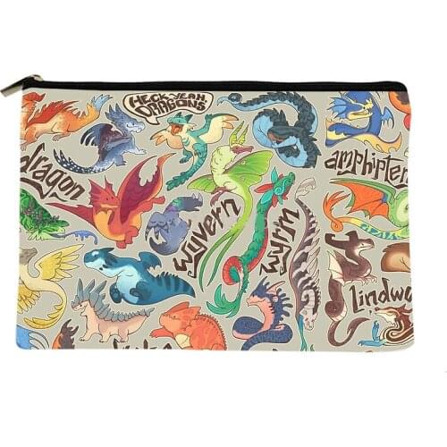 Women Mini dragon pattern Printed Make up bag Fashion Women Cosmetics Organizer Bag for Travel Colorful Storage Bag for Lady Bag
