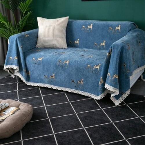 Thick Chenille Throw Blanket Carriage Geometry L Shape For Living Room Furniture Decorative Sofa Slipcover Stitching Rug