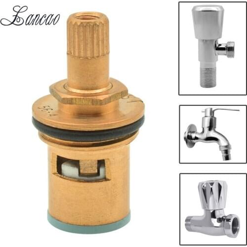 1/2" Replacement brass ceramic disc tap valve quarter turn cartridges gland insert 20 teeth Bathroom Faucet Accessory Disc valve