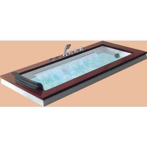 1800mm Drop-in Fiberglass whirlpool Bathtub Acrylic Hydromassage Embedded Surfing Big Waterfall Tub NS6025