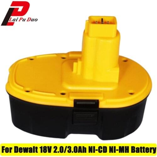 2.0/3.0Ah 18V NI-CD NI-MH Power Tool Replacement Battery For Dewalt Drill :DC9096,DC330,DE9095,DE9098,DC380KA,DE9096,DC330KB