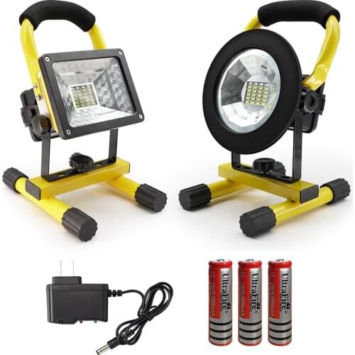3 Modes 24LED Floodlights Led Light Outddoor Portable Spotlights Waterproof 3×18650 Batterise Rechargeable Lamp