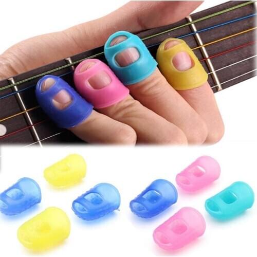 4Pcs/Set Guitar Fingertip Protector Silicone Guitar String Finger Guard Protection Ukulele Bass Guitar Accessories