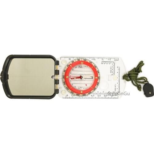 Flip Multi-function Compass Map Ruler with Magnetic Declination Adjustment LED Light Function Hiking Accessories Survival