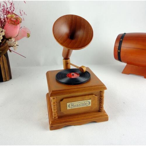 Yunsheng mechanism wooden antique gramophone music box gifts