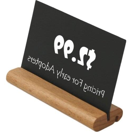 DIY Wooden Rewritable Double-sided Blackboard Chalkboard Table Card Sign Stand Tabletop Price Tag Hand-paint Price Display