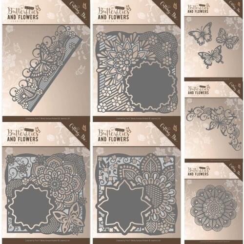 Piggy Craft metal cutting dies cut die mold Flower butterfly frame Scrapbook paper craft knife mould blade punch stencils dies