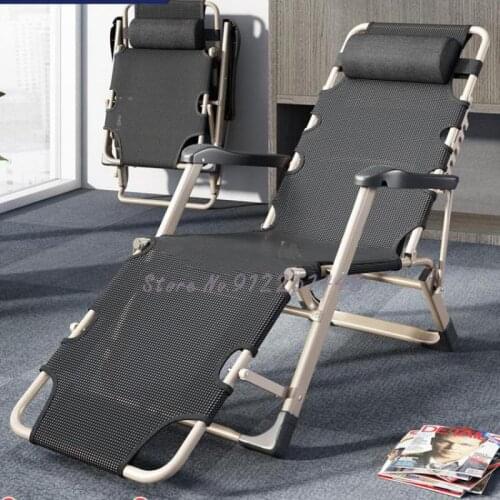 Summer Folding Chairs Lunch Break Siesta Bed Balcony Leisure Beach Back Chair Lazy Sofa Cool Sleeping Chair
