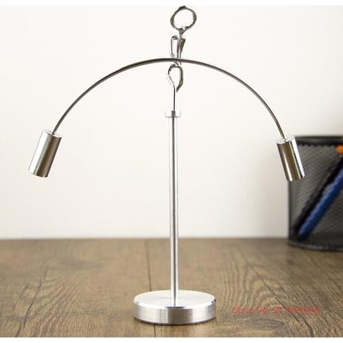 Metal Crafts Gift Newtons Cradle 175*185mm New Newton Pendulum Iron Weightlifting Man Tumbler Ornaments Office Desk Decoration