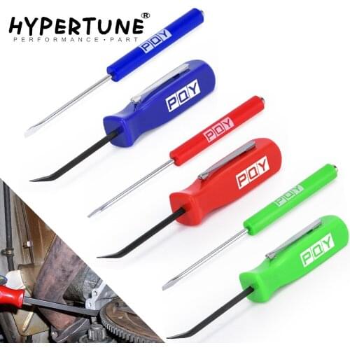 Mini Pocket Clips Screwdriver Strong Magnetic Slotted + Pocket Pry Bar Short Angled Operating Handy Tool 4-Sided Grip