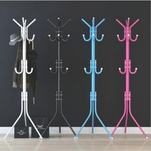 2020 New Iron Art Coat Rack Fashion Hanger Creative Clothes Rack Floor Bedroom Simple Hanging Clothes Rack coat hanger stand