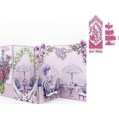 New Best Wishes Metal Cutting Dies for DIY Scrapbooking Crafts Dies Cut Stencils Maker Photo Album Template Handmade Decoration